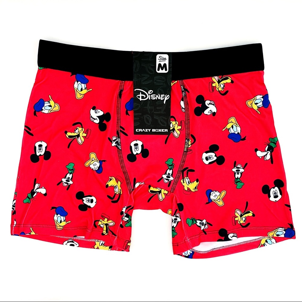 🆕 Disney Crazy Boxer Briefs Mickey Goofy Pluto - Picture 1 of 8